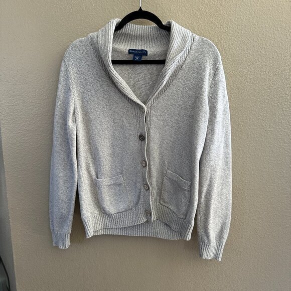 Karen Scott Heather‎ Gray Cardigan  Size Medium - Picture 1 of 7